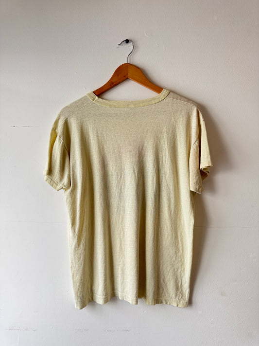 70s “Popsi” Pepsi Parody Yellow Tee size L