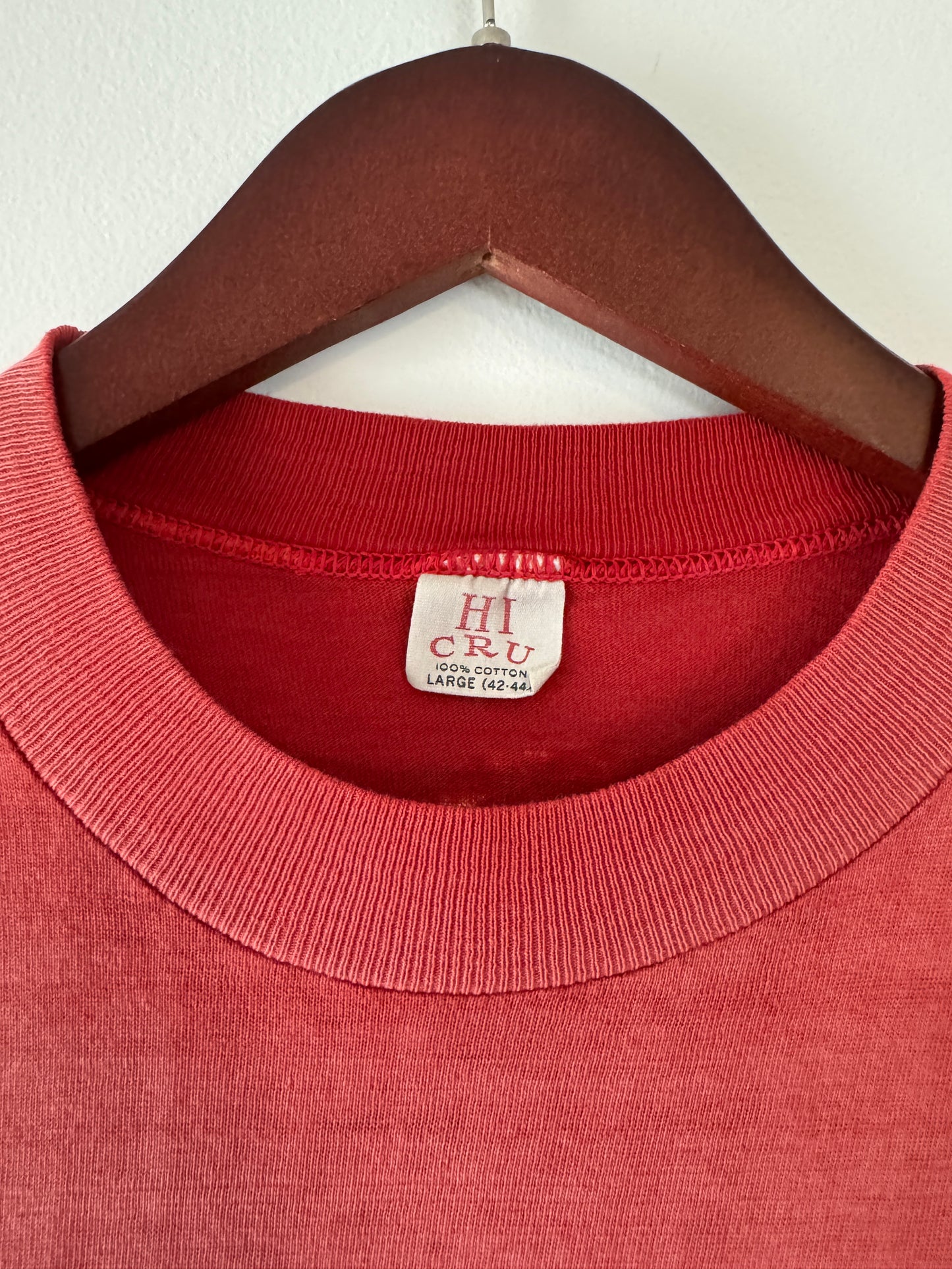 70s Faded Red "Hi-Cru" Pocket Tee