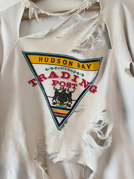 1987 Hudson Bay Thrashed Crewneck Sweatshirt