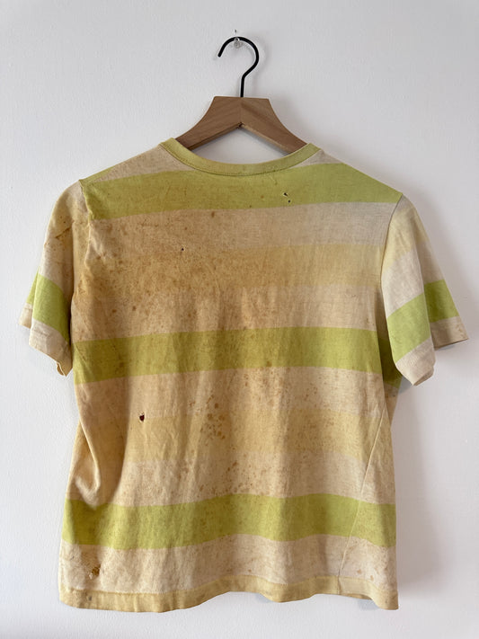 70s Thrashed Green Stripe Tee