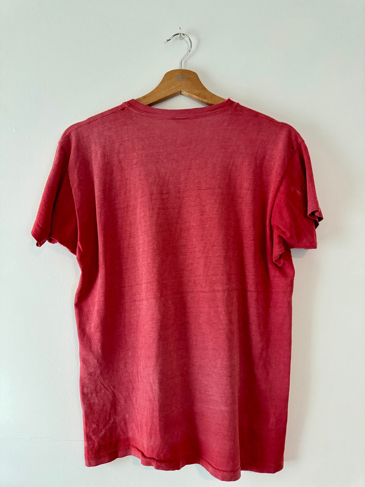 70s Champion "Rocket" Faded Red Tee (M)