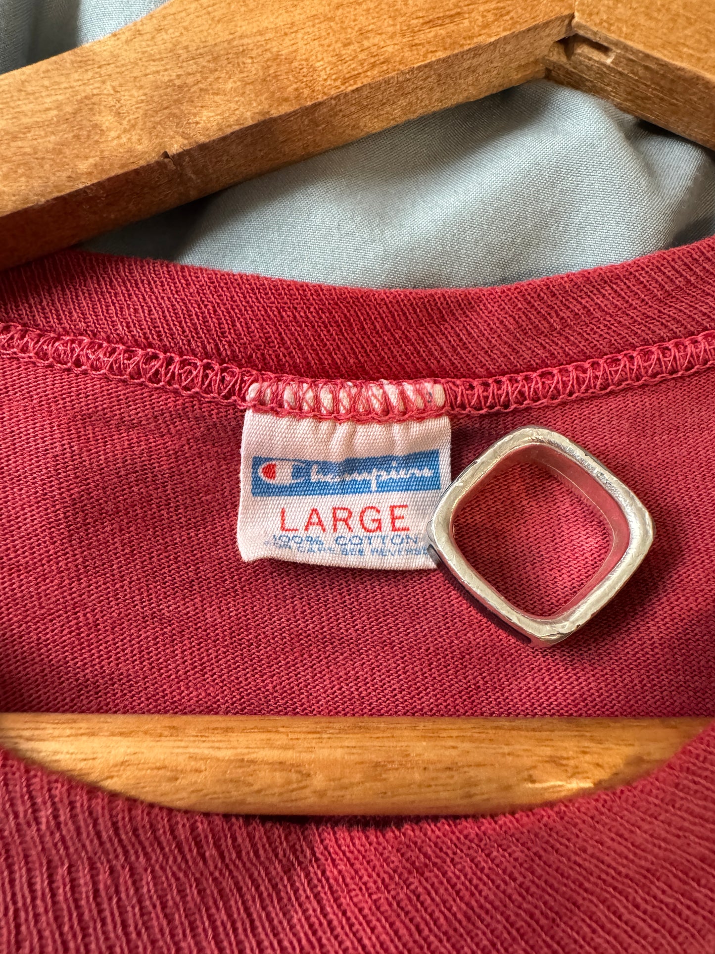 70s Champion "Rocket" Faded Red Tee (M)