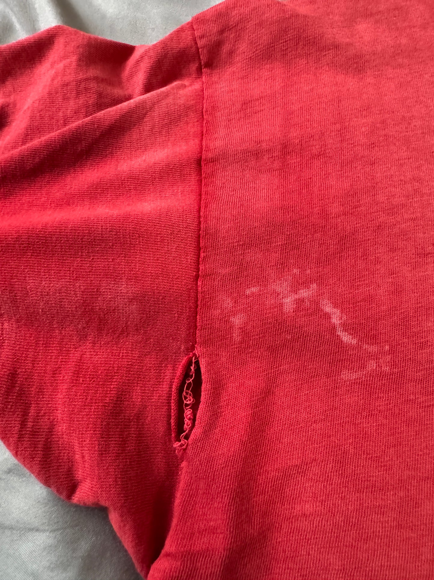 70s Champion "Rocket" Faded Red Tee (M)