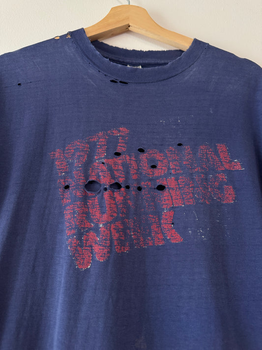 1977 National Running Week Distressed + Faded Tee (L)