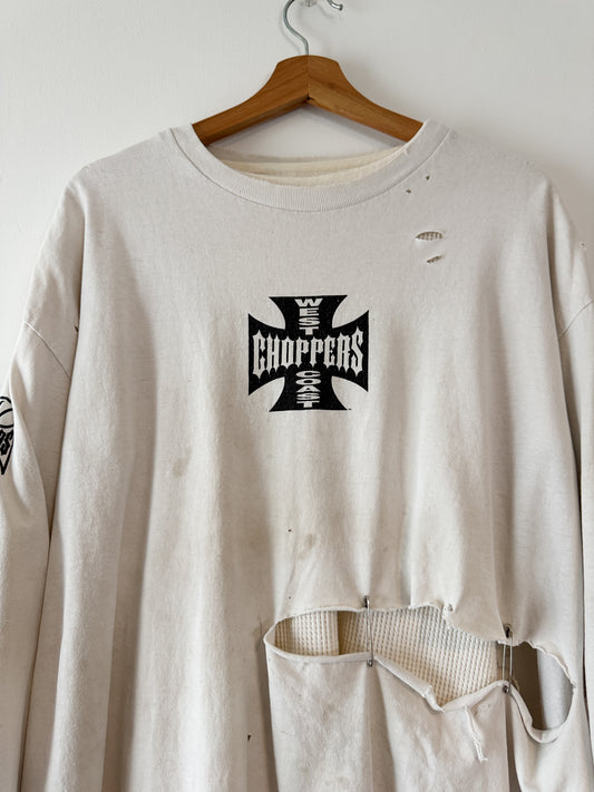 Thrashed West Coast Choppers White Longsleeve Tee (XL)