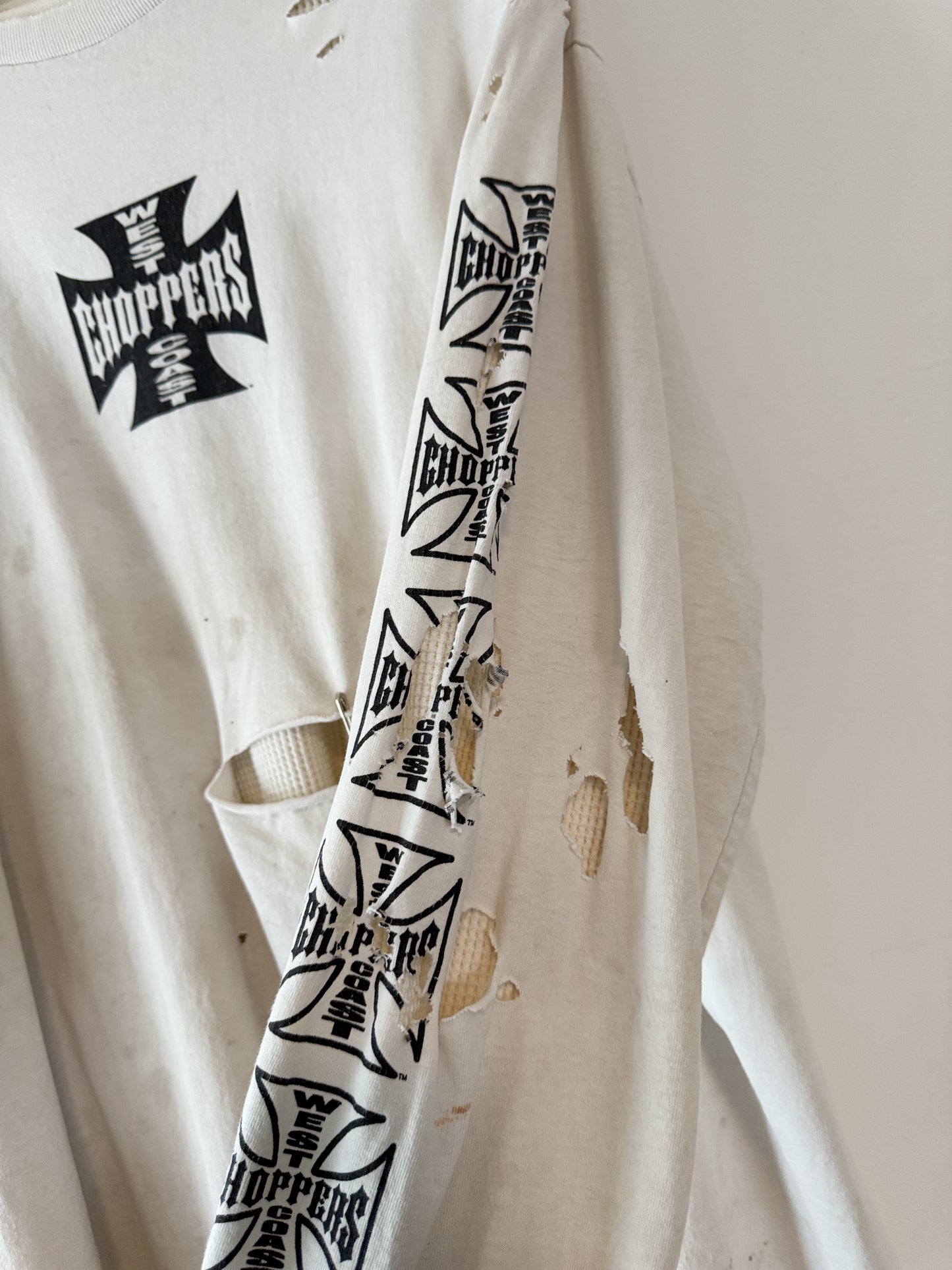 Thrashed West Coast Choppers White Longsleeve Tee (XL)