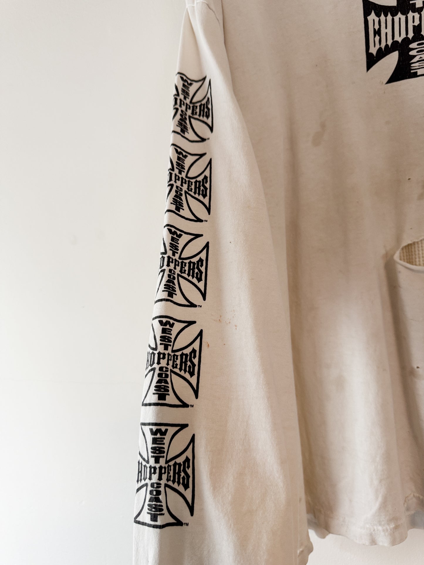Thrashed West Coast Choppers White Longsleeve Tee (XL)