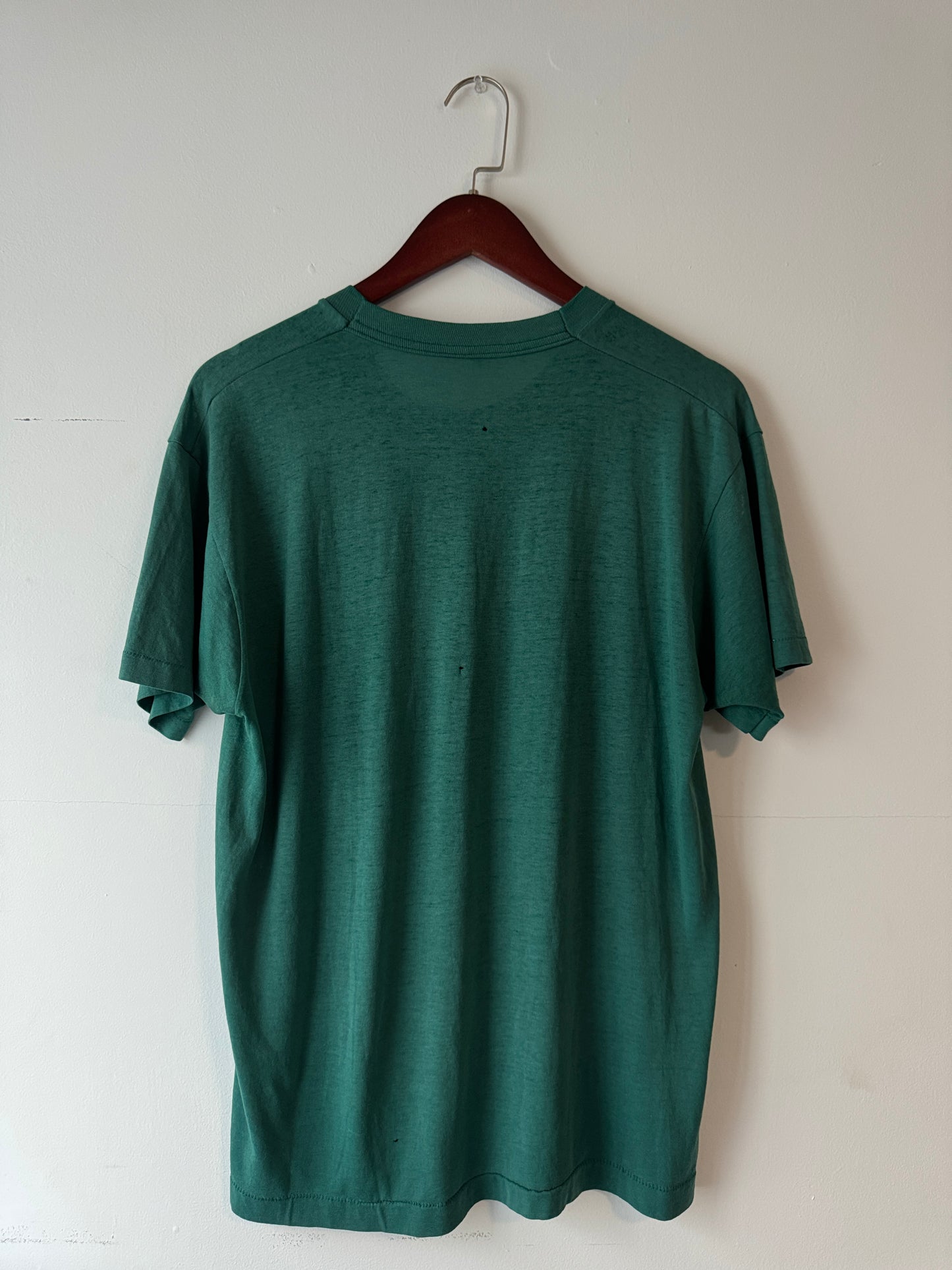 80s FOTL Green Distressed Blank Pocket Tee (L)