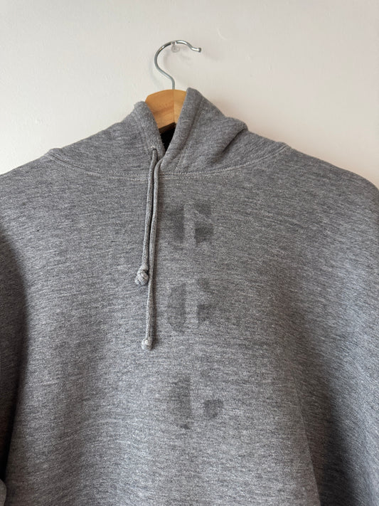 1970s Double Face "GGG" Stencil Gray Hoodie (XL)