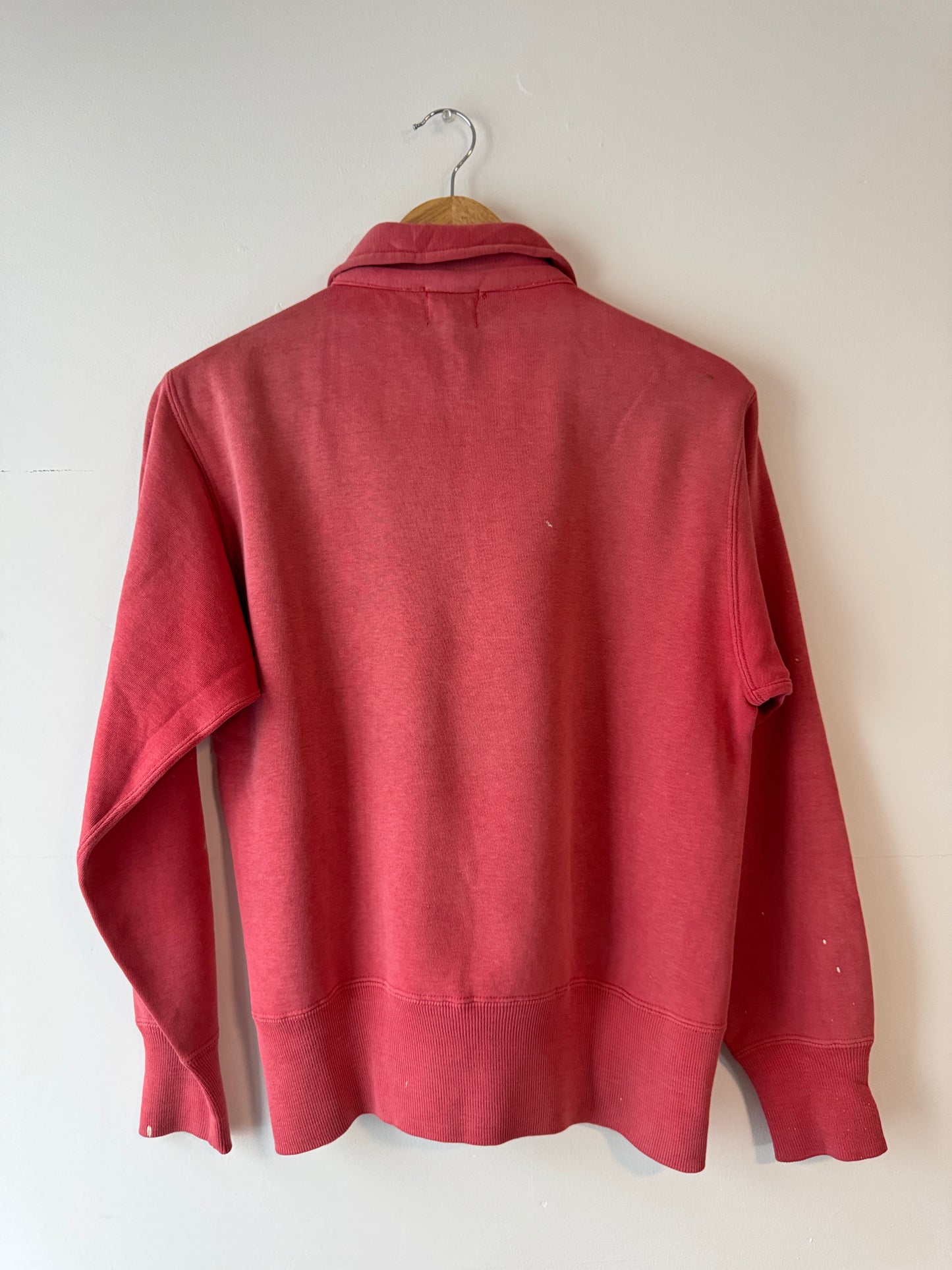50s Brent Faded Red Zip-up Sweatshirt (L)