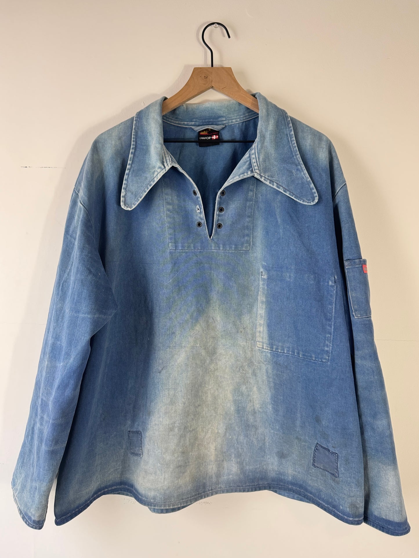 Vintage "Kansas Sanfor" French Faded Blue Smock (XXL)