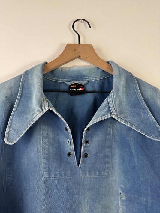 Vintage "Kansas Sanfor" French Faded Blue Smock (XXL)
