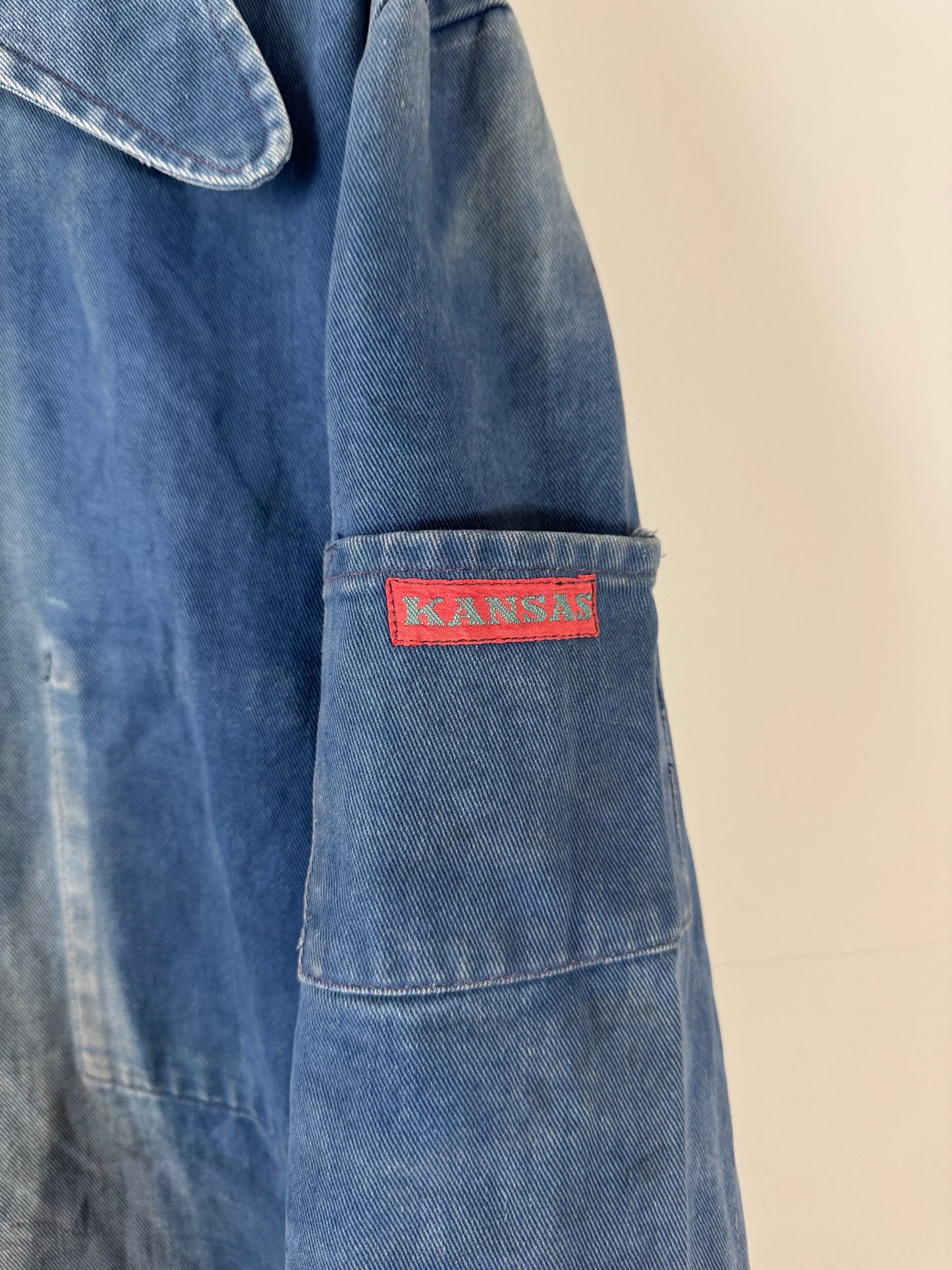 Vintage "Kansas Sanfor" French Faded Blue Smock (XXL)