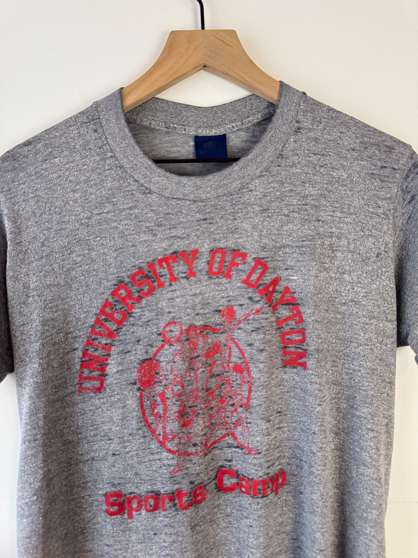 1980s Thrashed Nike Gray Tee (L)