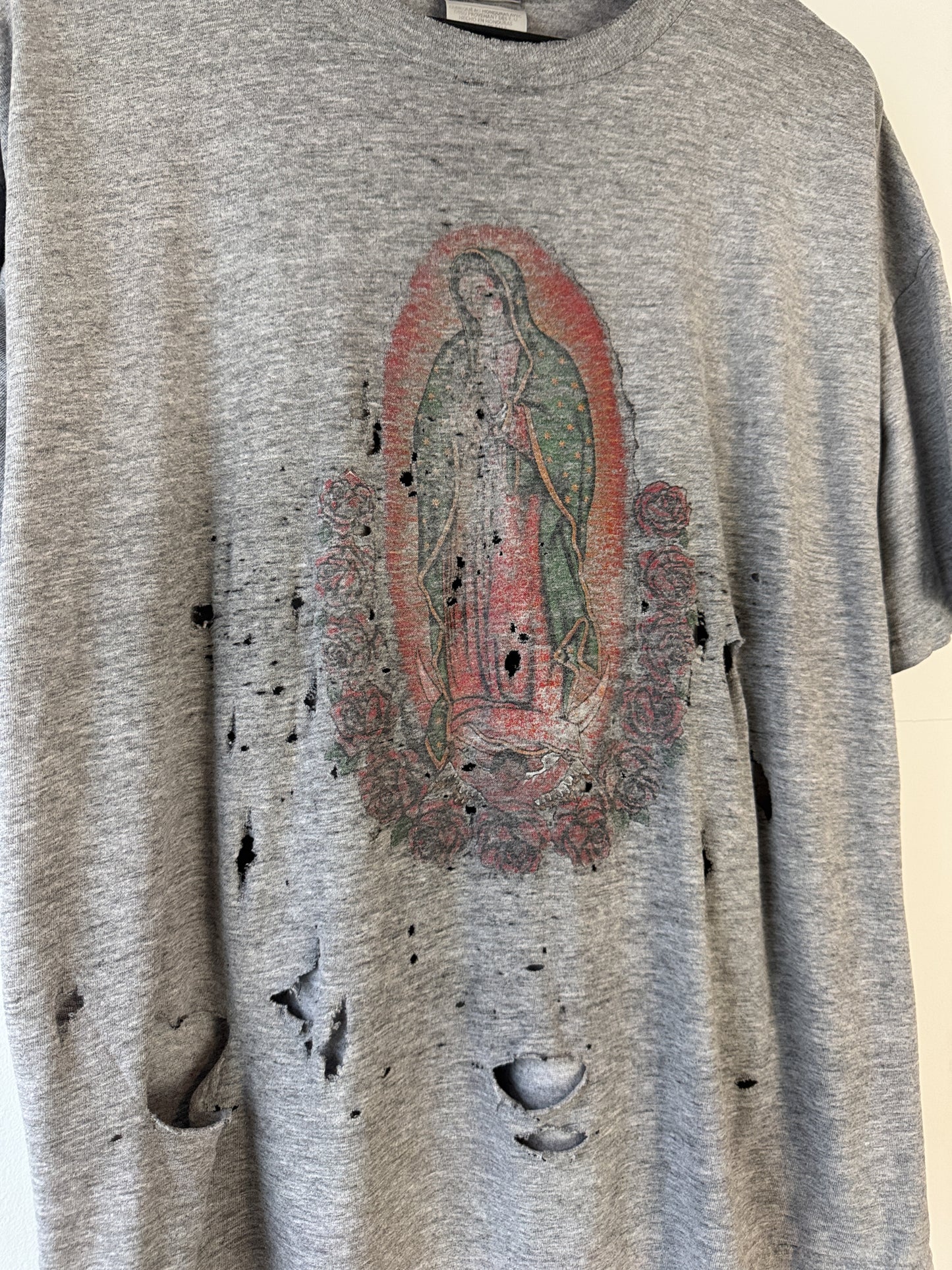 2000s Thrashed Guadalupe Gray Tee (XL)