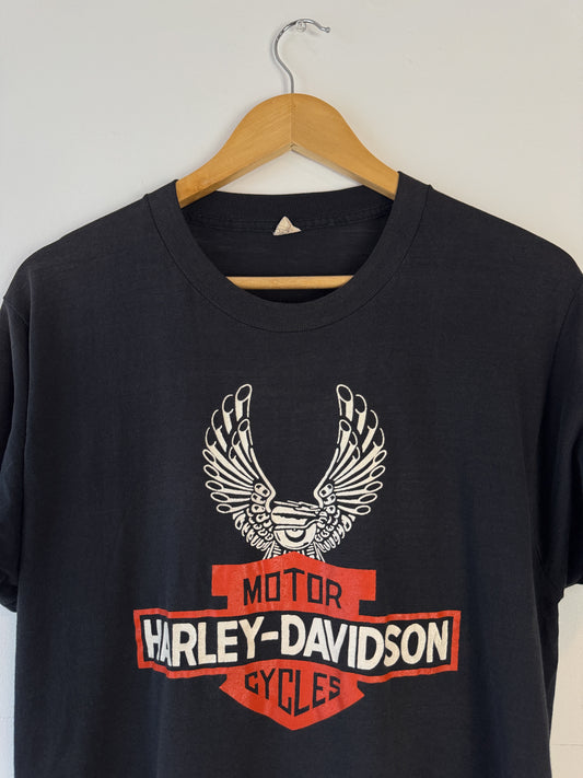 1980s Harley Davidson "Bootleg" Black Tee (L)