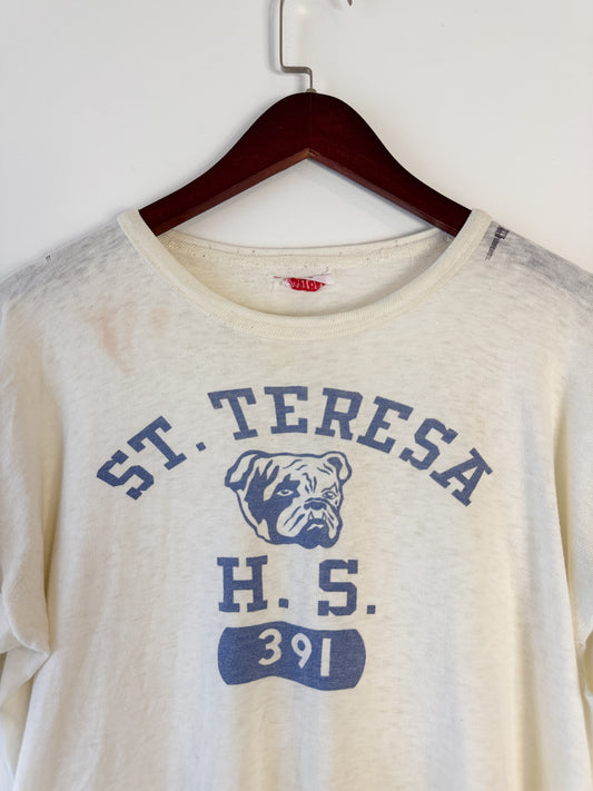1950s Thrashed St Teresa "Bulldogs" Tee (XL)