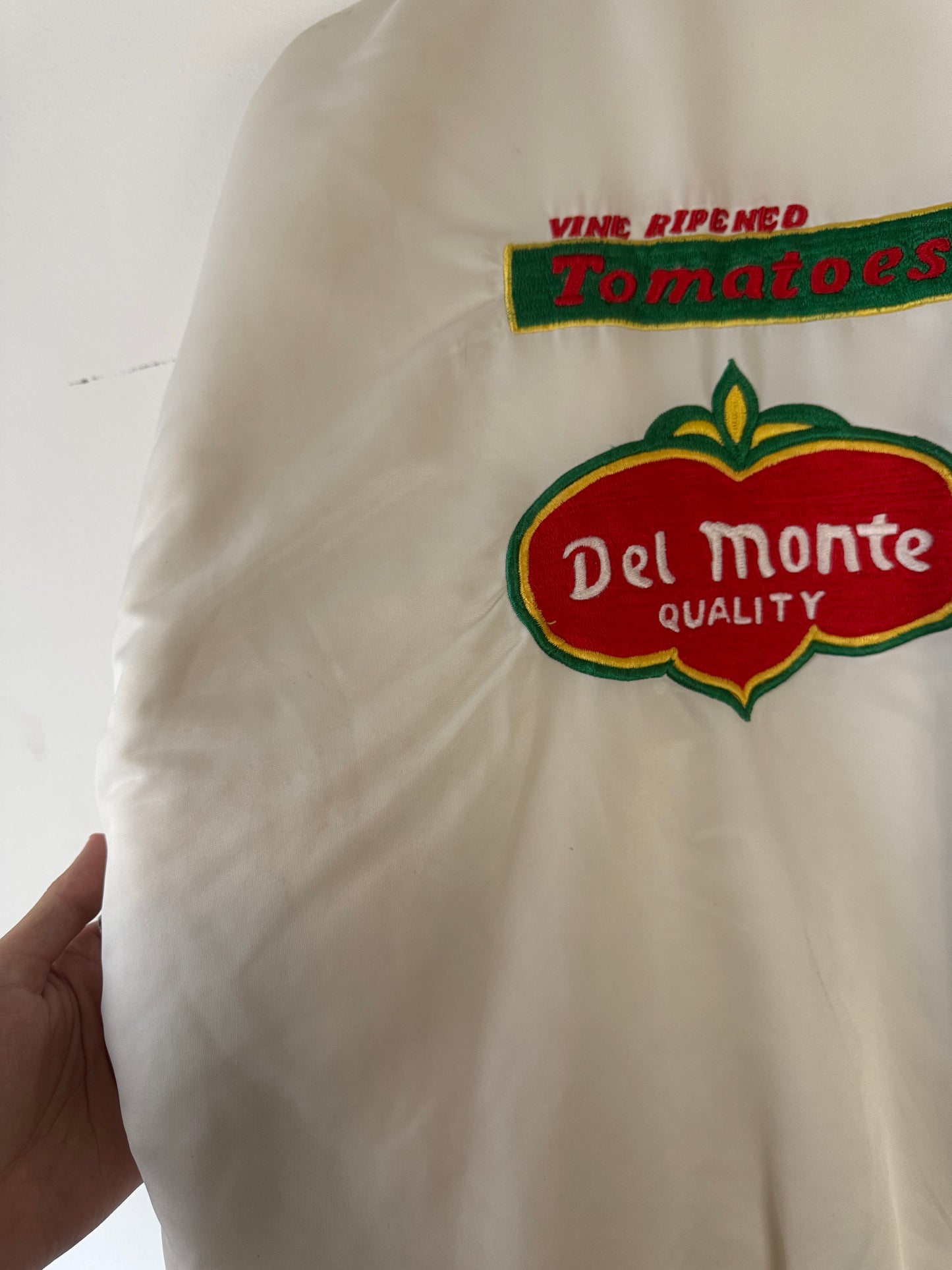 1980s Del Monte Tomatoes Staff Satin Jacket (XL)