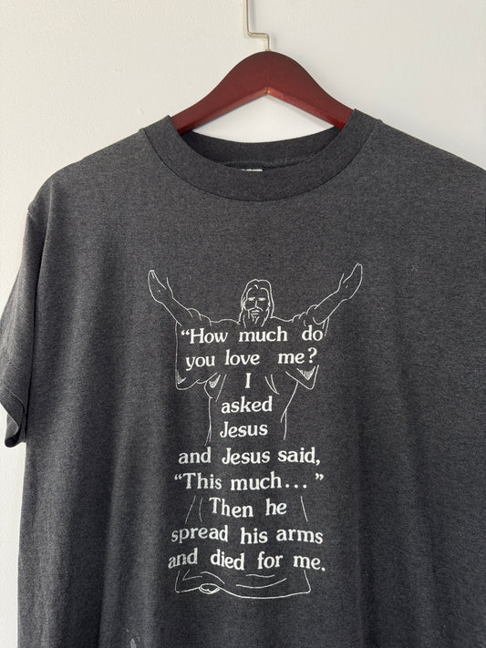 90s Jesus Black Tee (L)