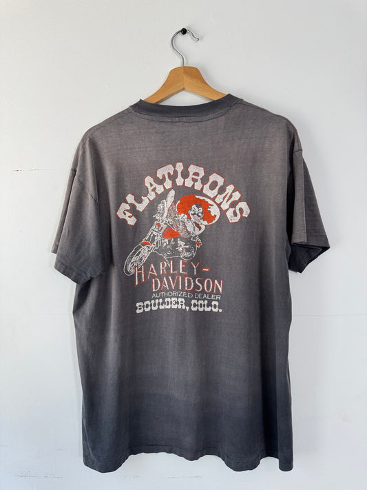 1985 Harley Anniversary Faded Black Tee (XL)