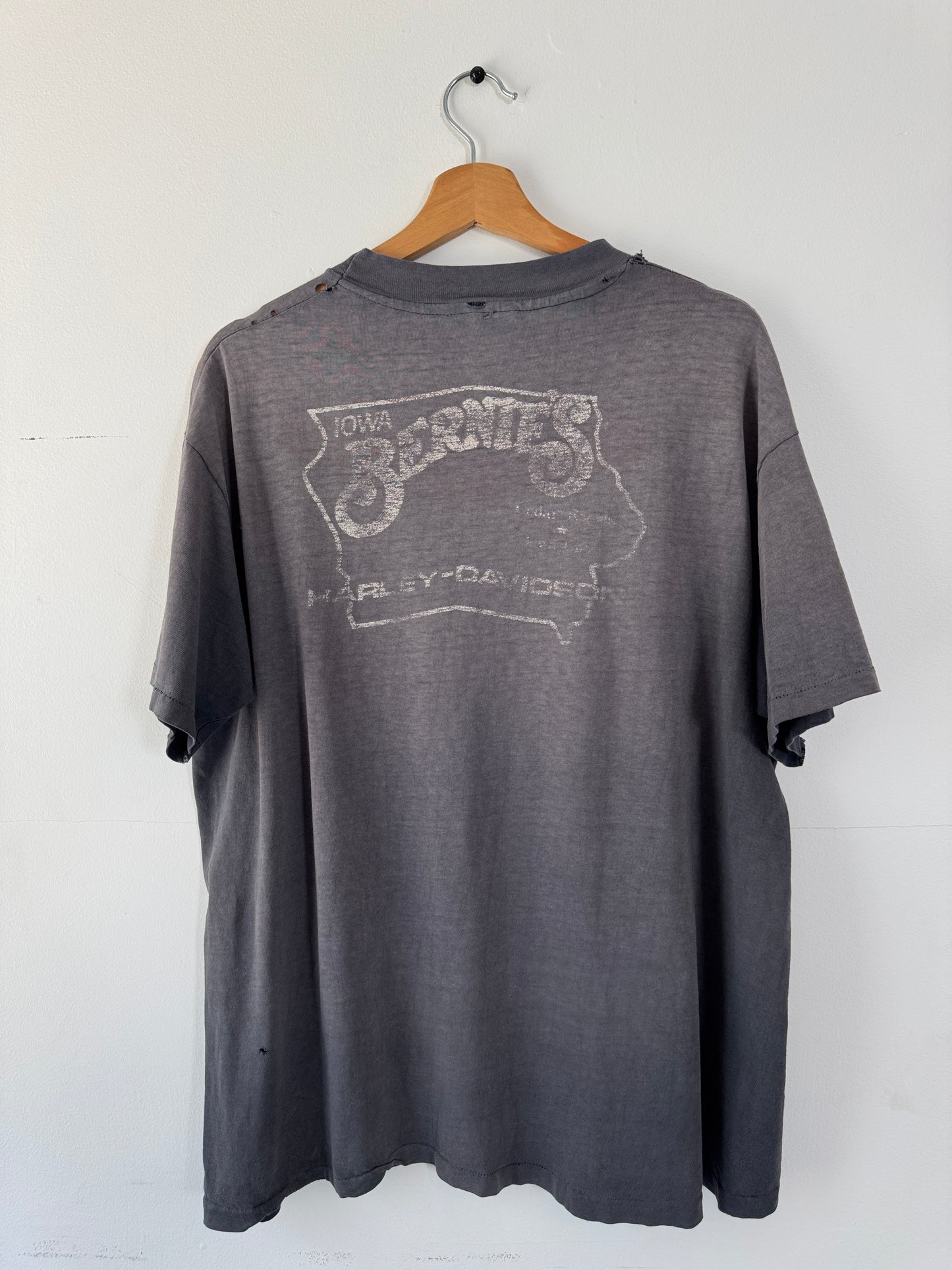 80s Harley "It's Hard To Be Humble" Faded Black Tee (XL)