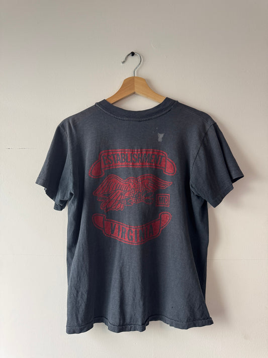 80s Navy "Establishment MC" Pocket Tee (M)