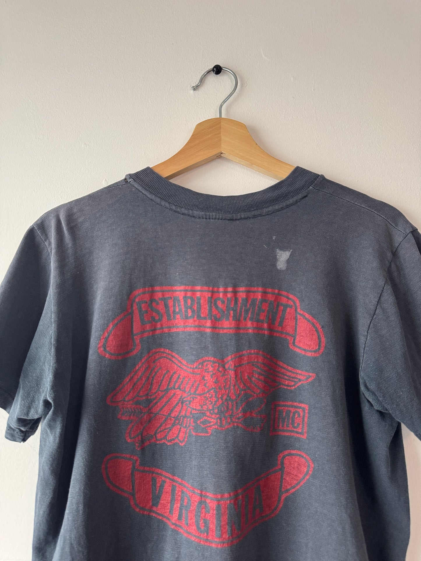 80s Navy "Establishment MC" Pocket Tee (M)