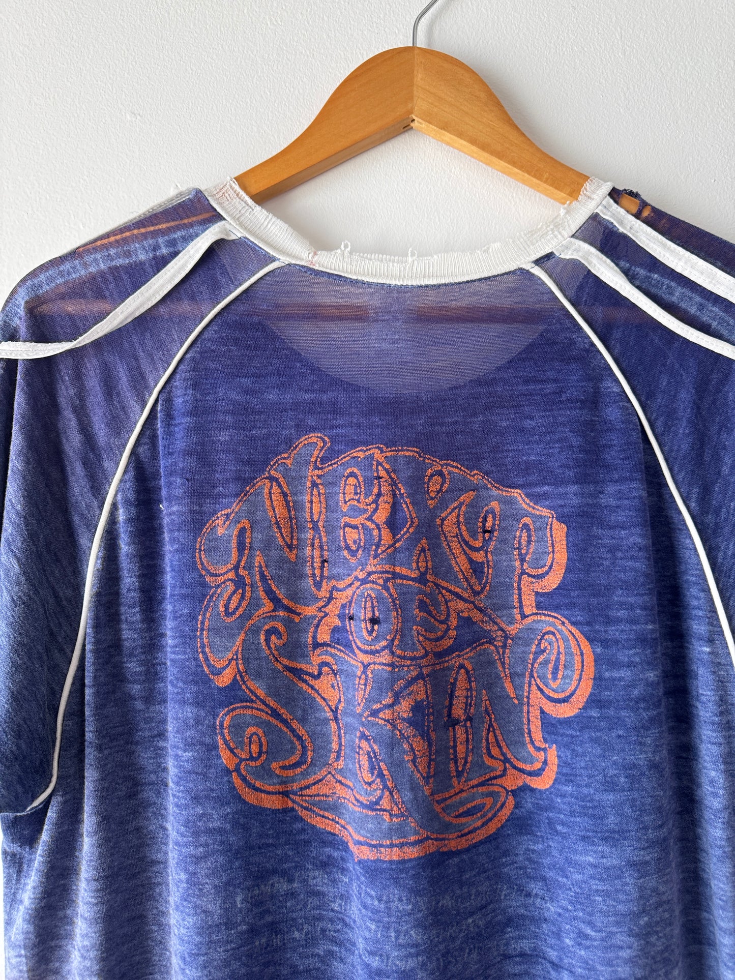 70s Budweiser "Next Of Skin" Paper Thin Faded Tee (L)