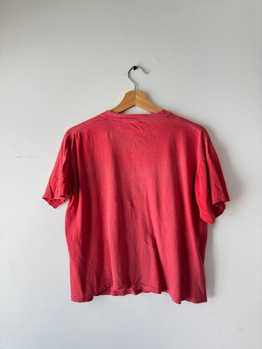 60s Velva Sheen "USC" Faded Red Tee (L)