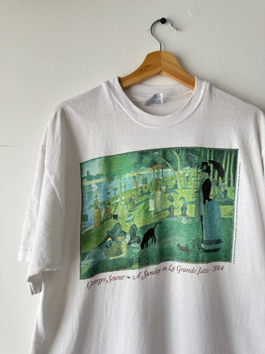 90s "Georges Seurat" Art Tee (L)