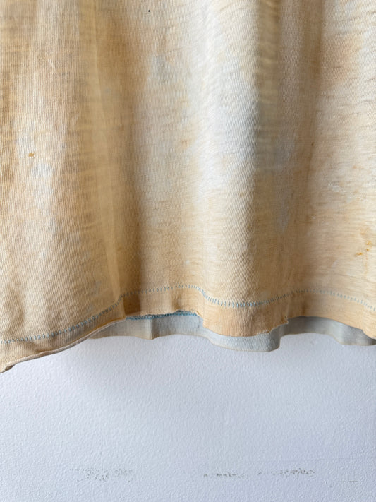 80s Crazy Thrashed + Faded Blue Pocket Tee (L)