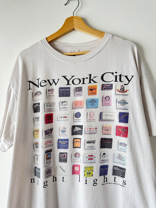 90s New York City Night Lights Matchbook Tee (XL)