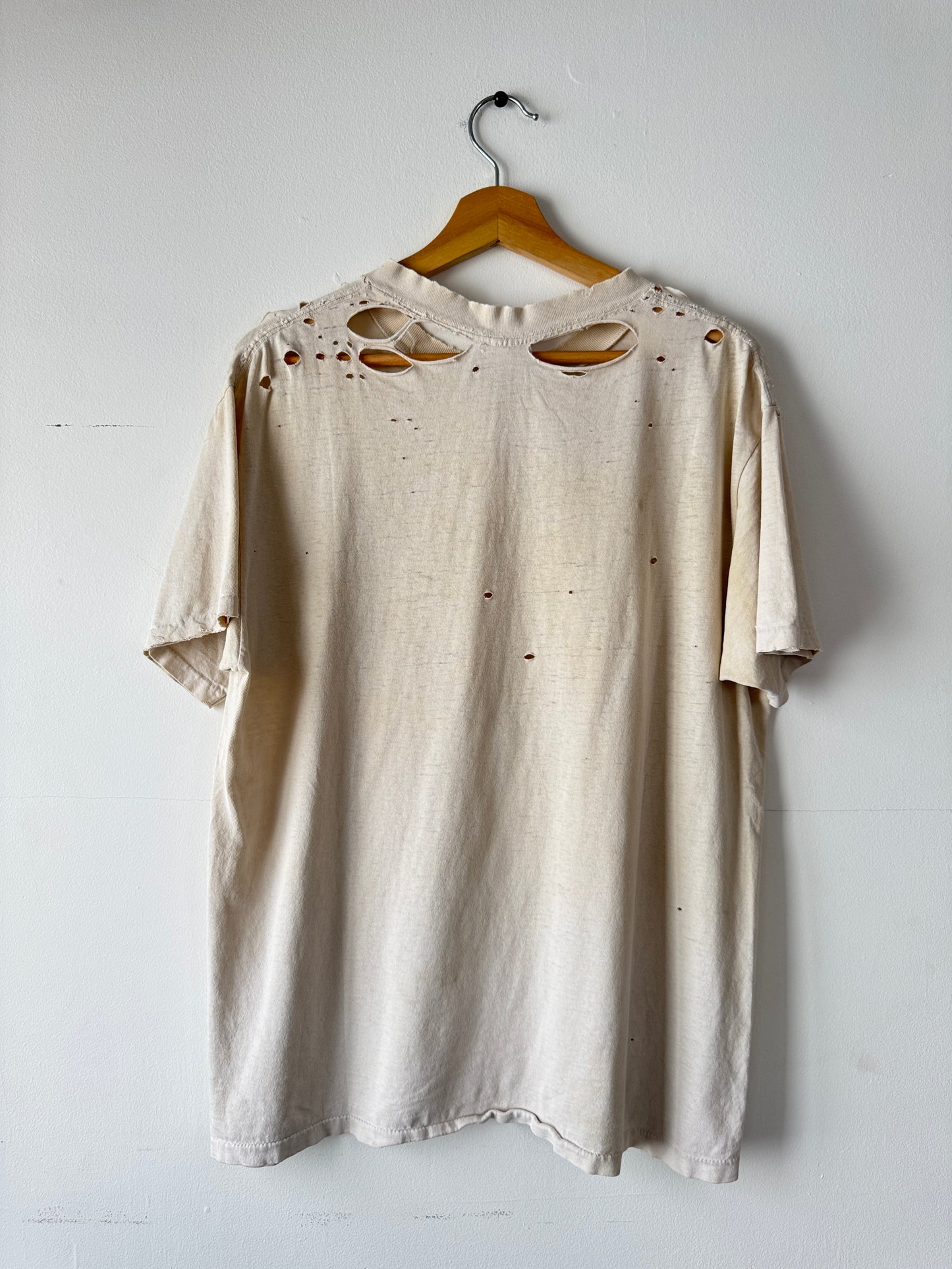 80s/90s Thrashed Smiley Face Headshot Tee (L)