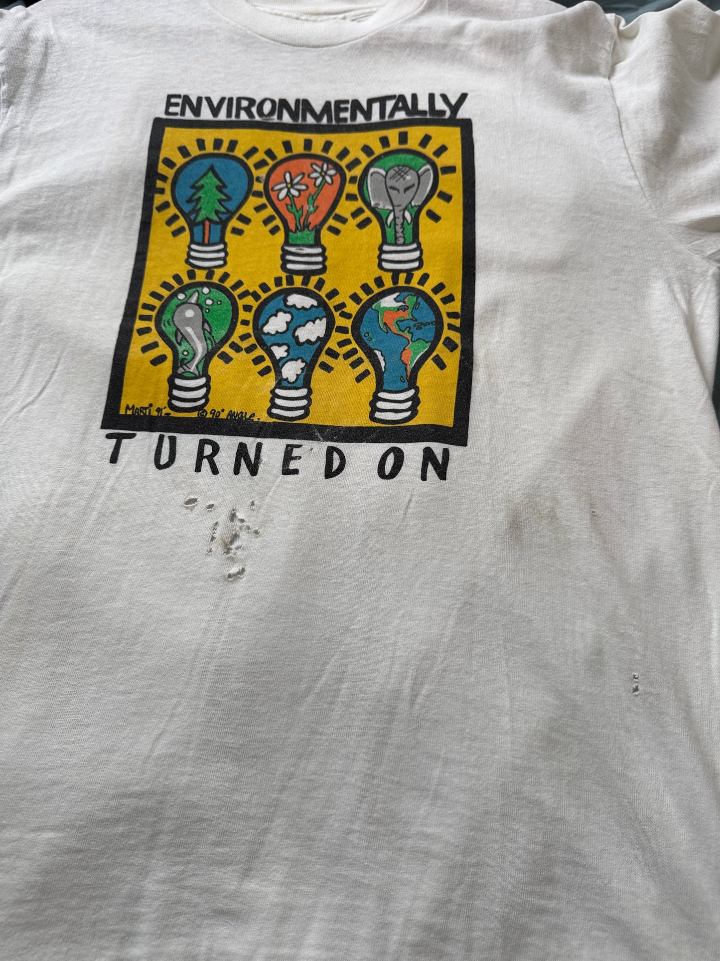90s Environmentally Turned On Art Tee (L)