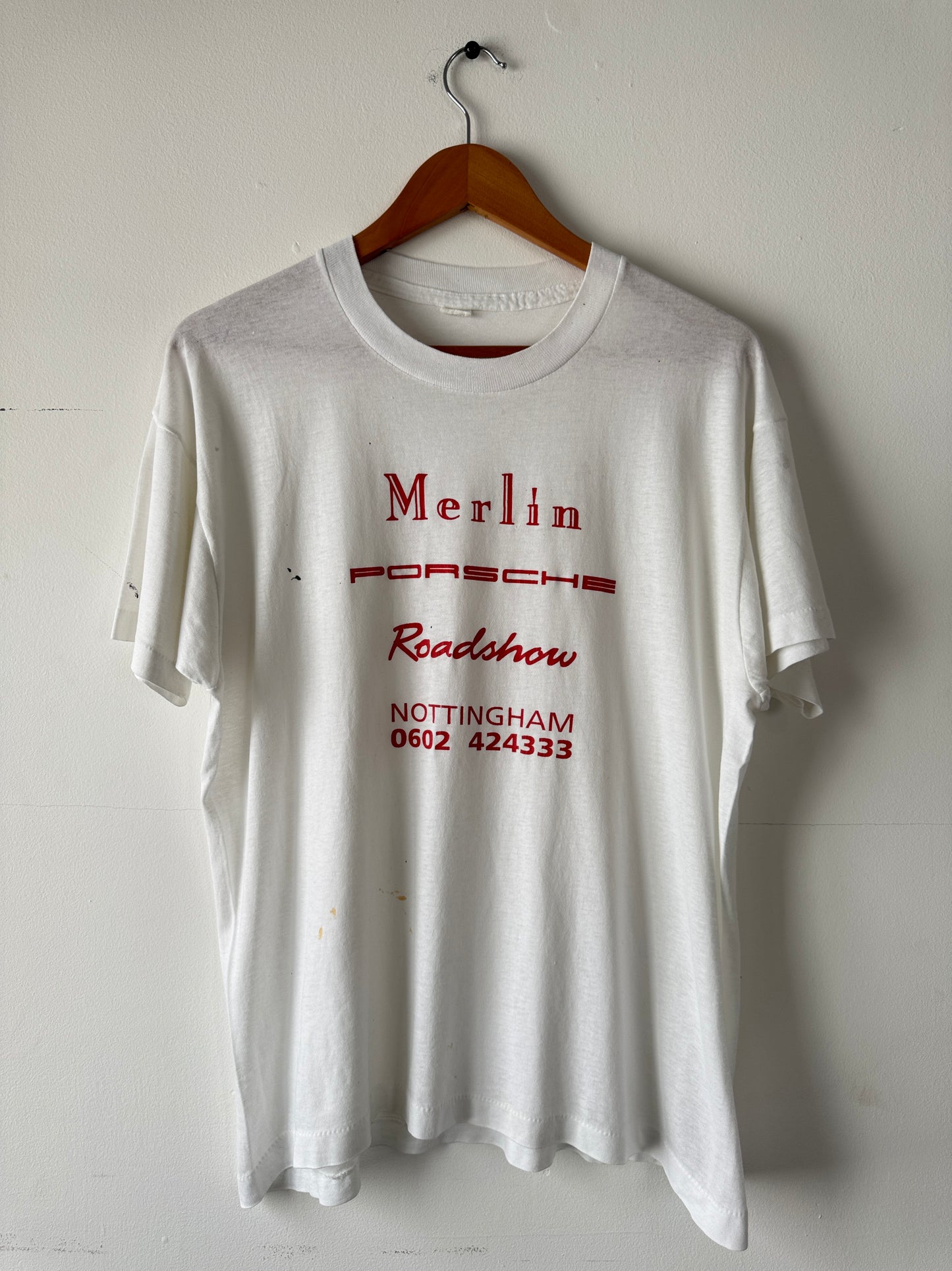 90s Porsche Nottingham Merlin Roadshow Tee (L)