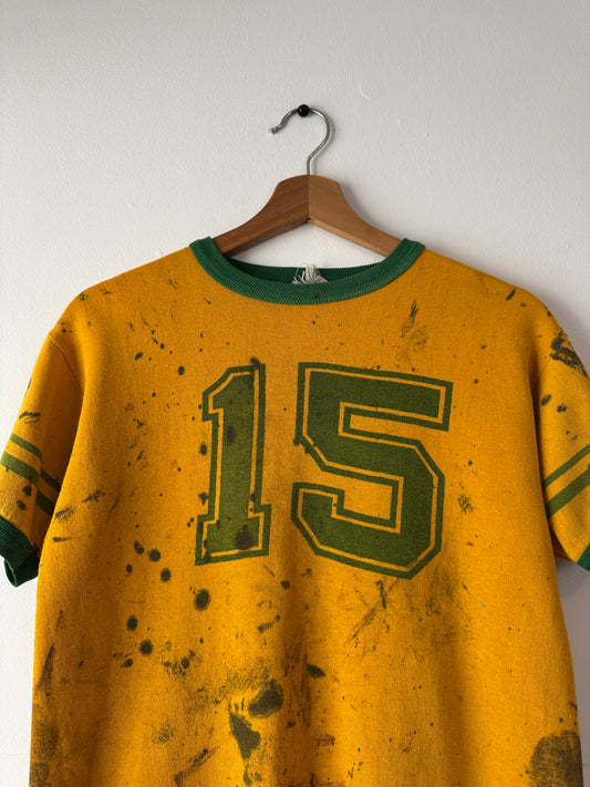 60s/70s Thrashed + Painted Football Jersey Shirt (M)