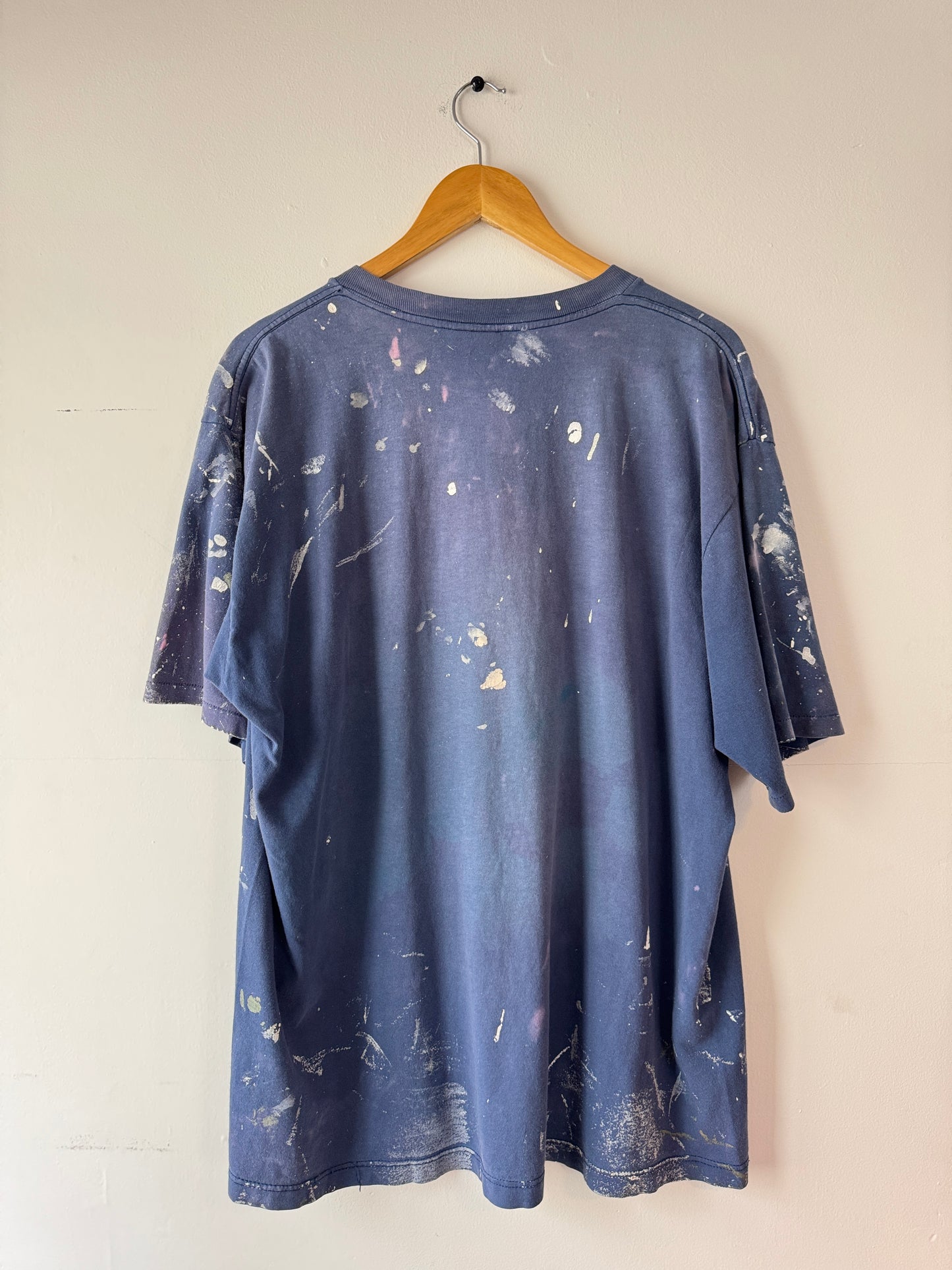 90s Tommy Hilfiger Thrashed + Faded Navy Tee (XL)