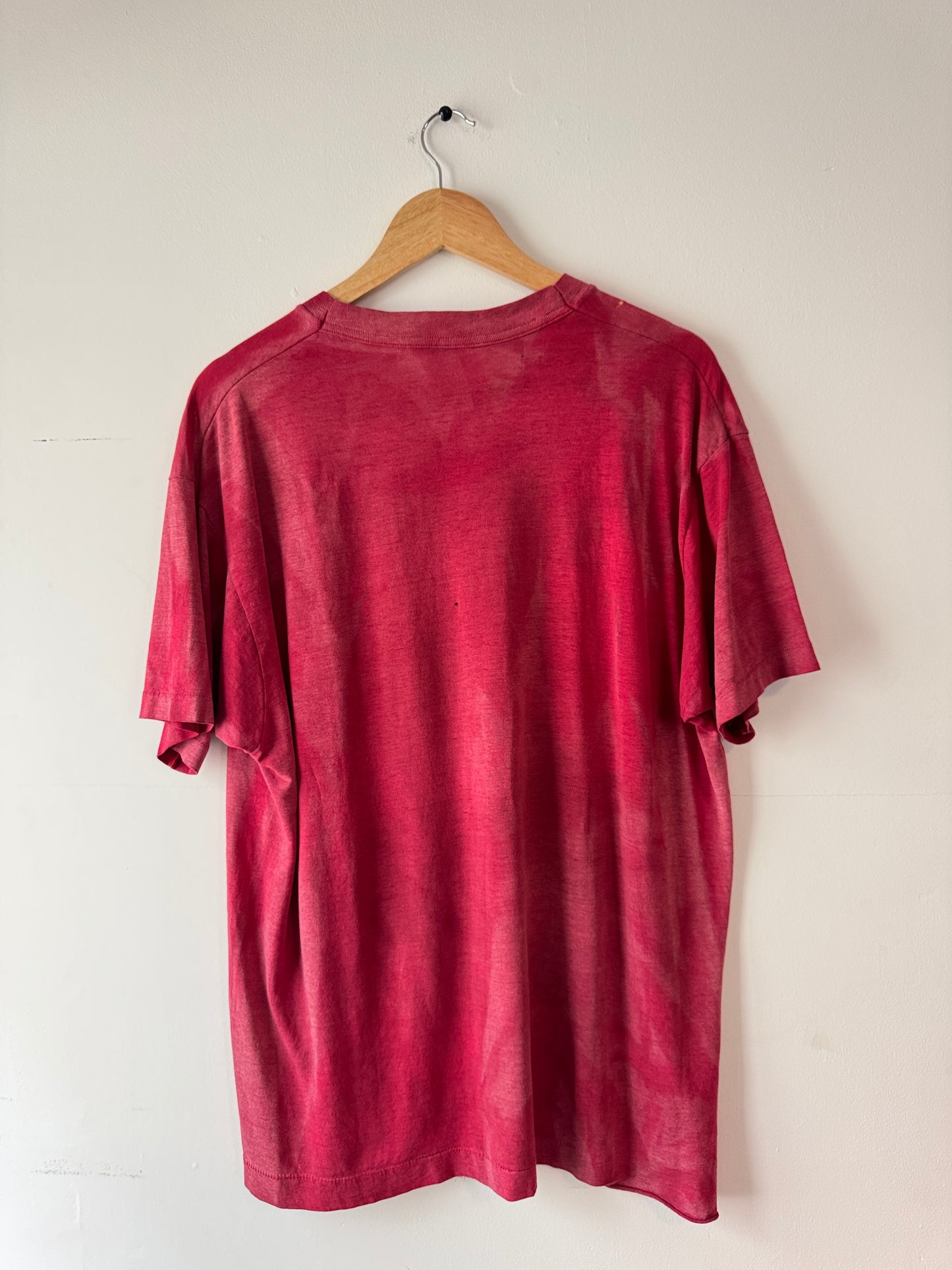 80s Ghost Pocket Faded Maroon Blank Tee (XL)