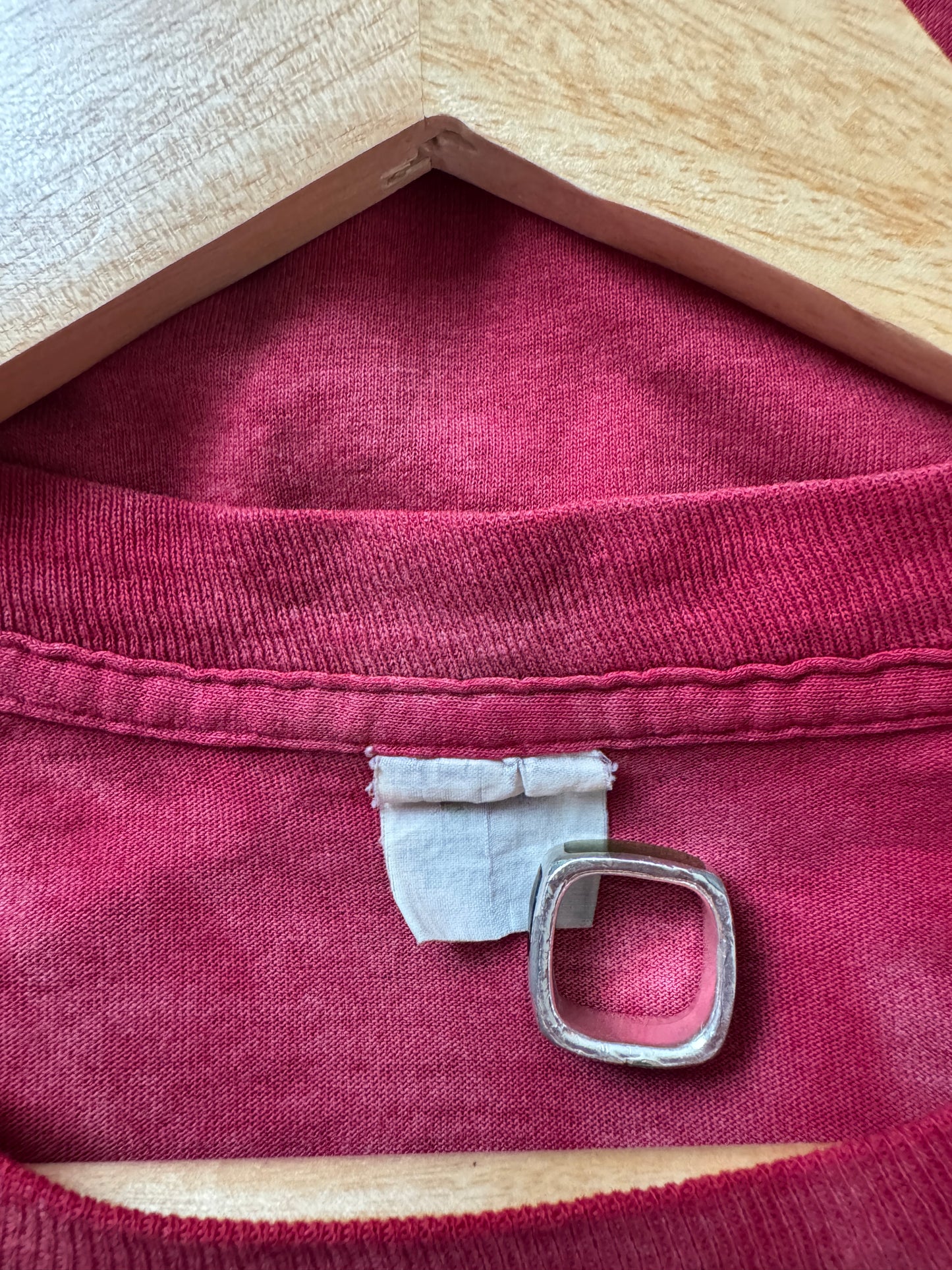 80s Ghost Pocket Faded Maroon Blank Tee (XL)