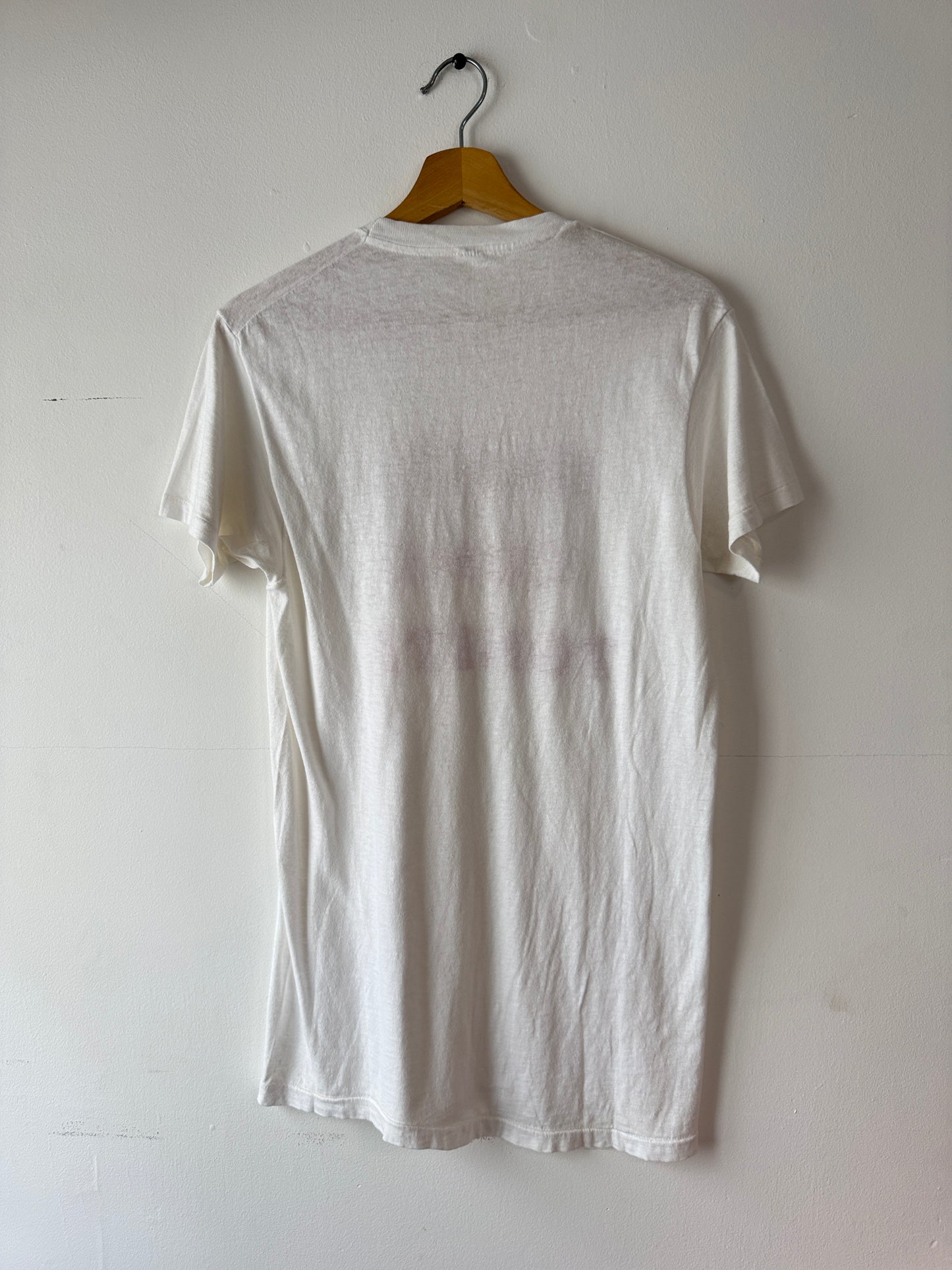 70s Santa Cums Tonite Flock Print Tee (M)