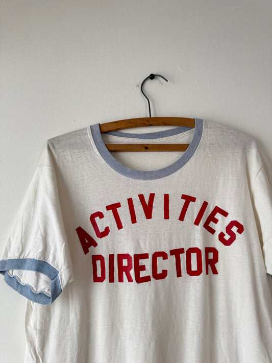 80s Activities Director Ringer Tee (L)