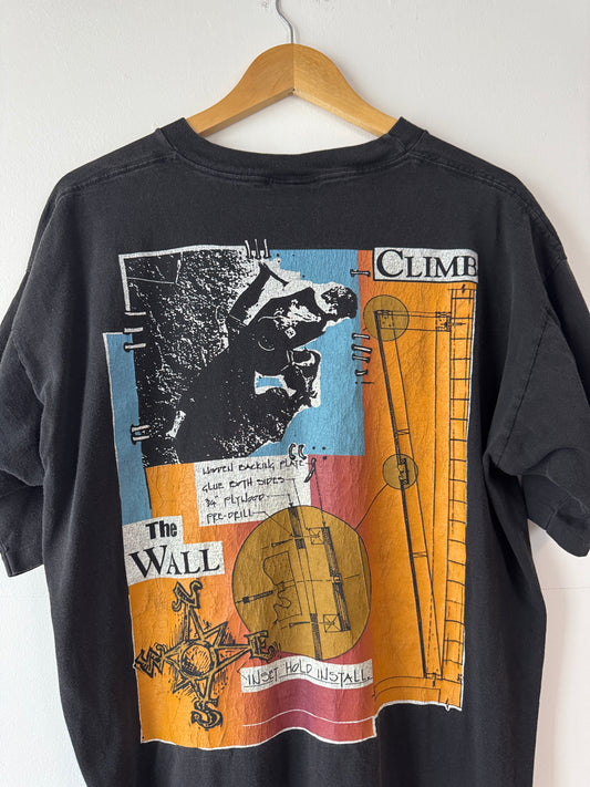 90s Climb The Wall Rock Climbing Black Tee (XL)