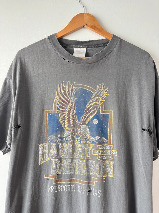 90s Harley Davidson Bahamas Faded Black Tee (XL)