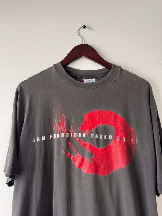 90s San Francisco Taiko Dojo Faded Black Tee (XL)