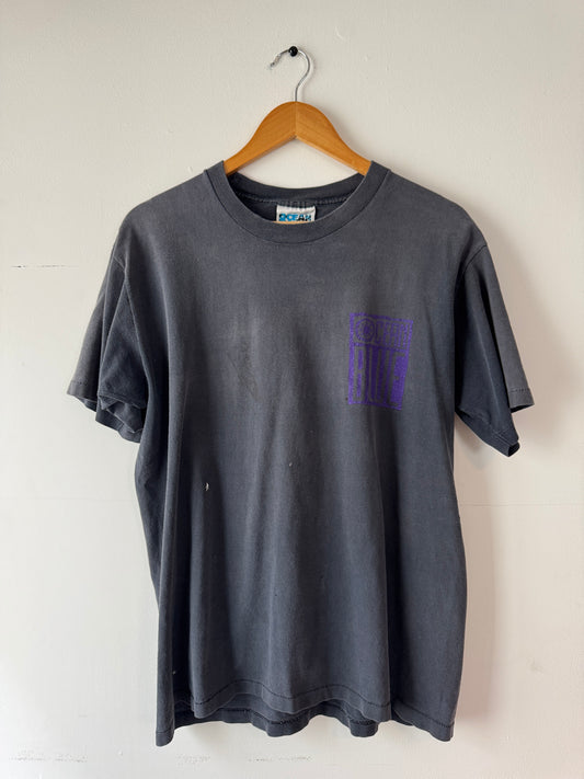 90s Ocean Blue Faded Black Tee (L)