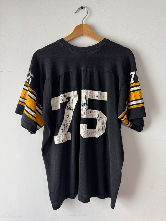 70s Black Durene Football Jersey (L)