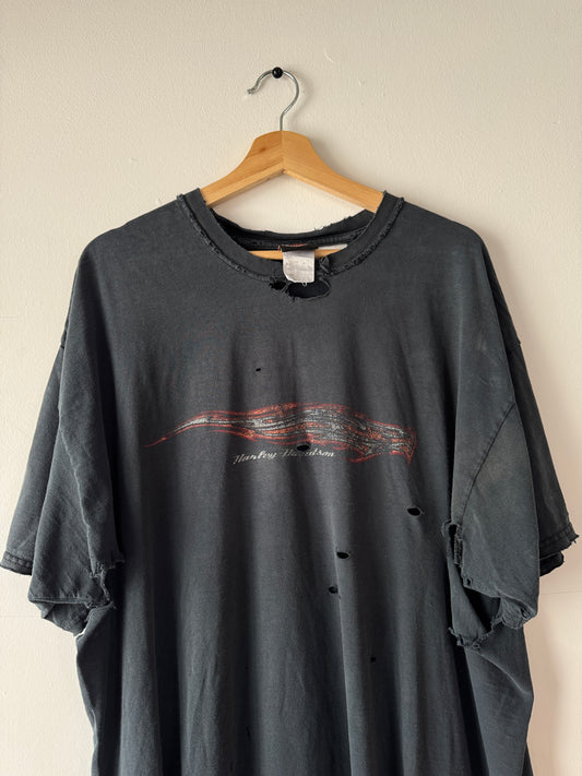 Y2K Thrashed + Faded Harley Davidson Tee (XXL)