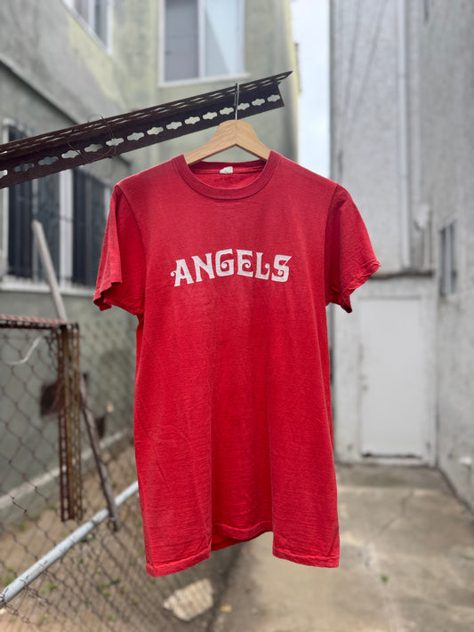 70s “Angels” Faded Red Tee Size Medium
