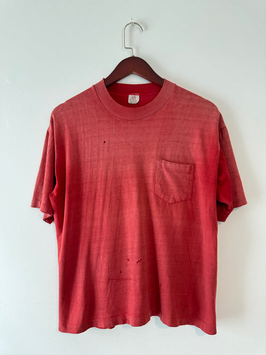 70s Faded Red "Hi-Cru" Pocket Tee