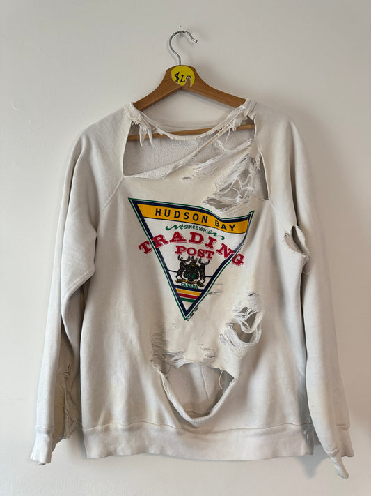 1987 Hudson Bay Thrashed Crewneck Sweatshirt